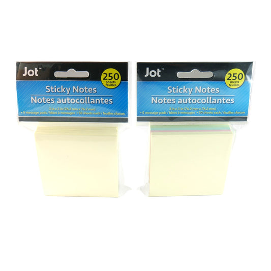 Jot Pastel Colored Sticky Notes, 250-ct. Packs (Pack of 36)