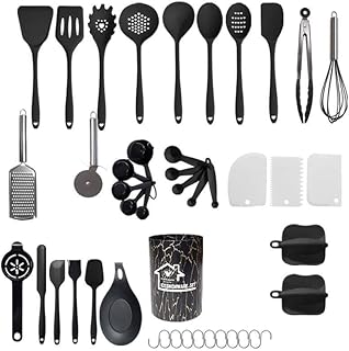 34-Piece Silicone and Stainless Steel Kitchen Utensil Set