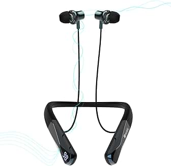 Wireless Neckband Earphones with Mic and 35H Battery