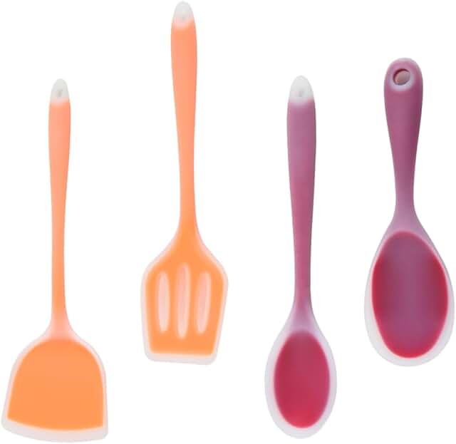 Silicone Kitchen Utensil Set for Cooking and Serving