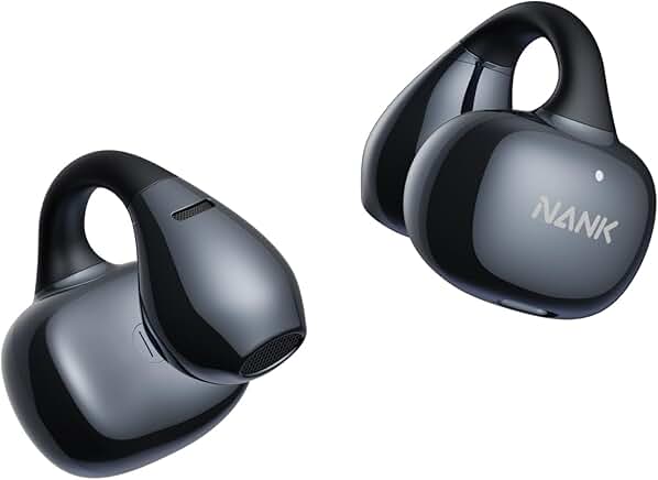 Wireless Open Ear Clip-On Headphones with Noise Cancelling and 24-Hour Play