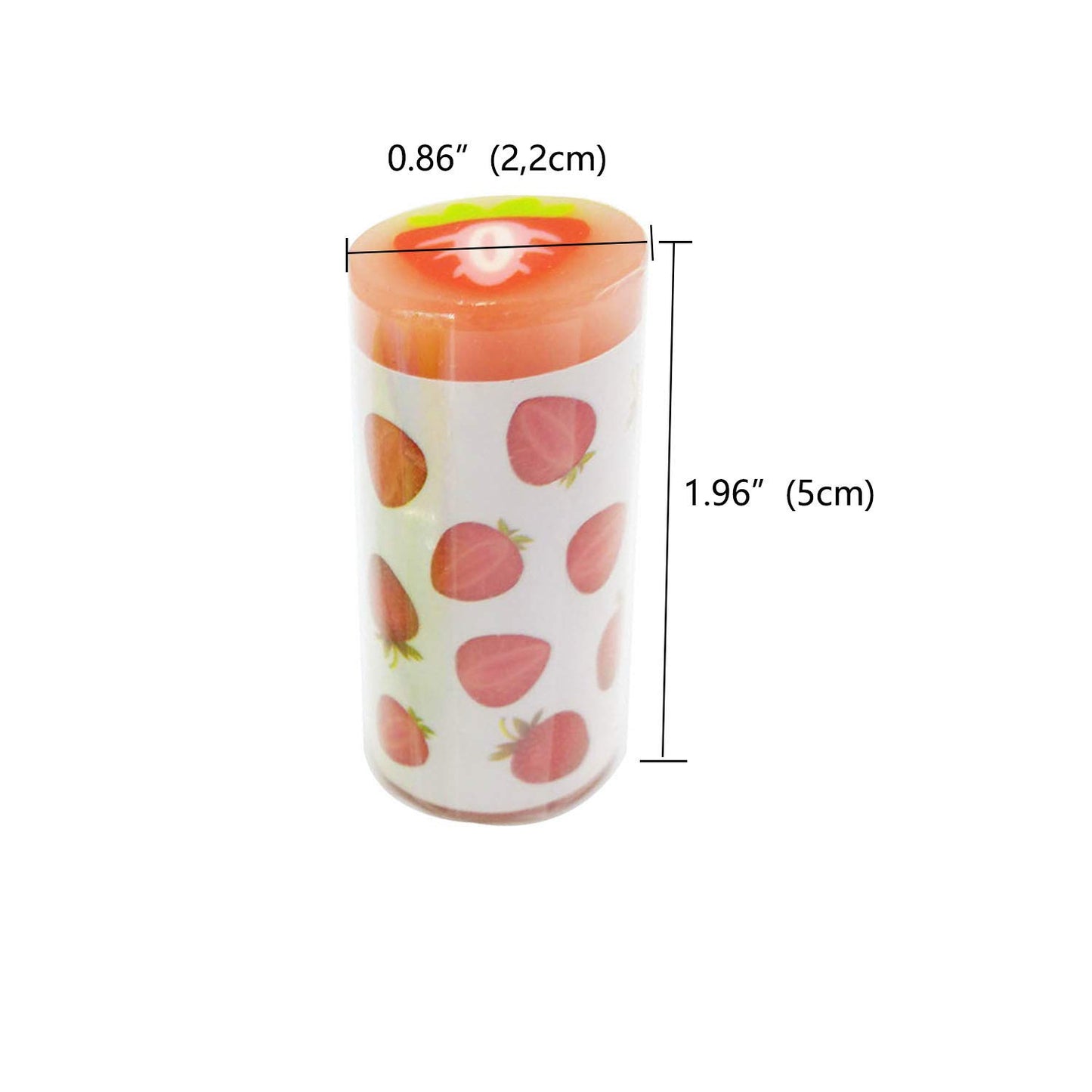 Set of 6 Colorful Cylindrical Erasers for School and Art