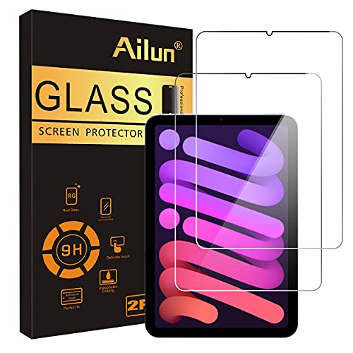 Screen Protector Compatible with iPad Mini 6[8.3 Inch] [2021 Release] 2Pack Tempered Glass 2.5D Edge Ultra Clear Transparency, Anti-Scratches Case Friendly