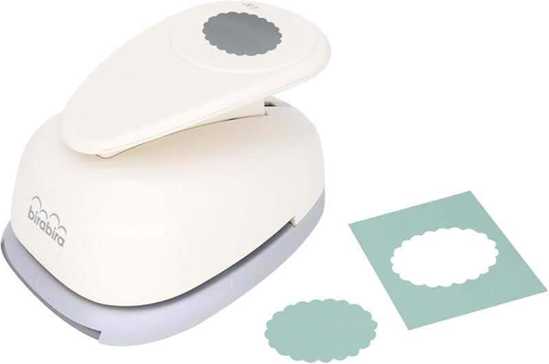 2.5-inch Scalloped Oval Lever Punch for Paper Crafting