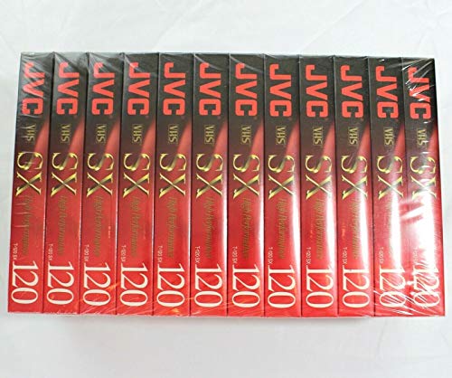 JVC High Performance 120 SX 6 hours [EP mode] Recordable VHS Tape (12 Pack)