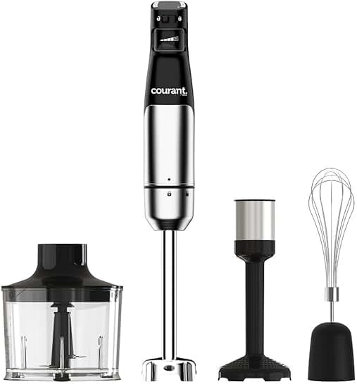 Handheld 4-in-1 Immersion Blender with Variable Speed