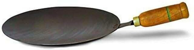 Iron Tawa for Chapati and Roti with Wooden Handle