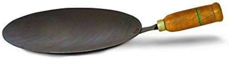 Iron Tawa for Chapati and Roti with Wooden Handle