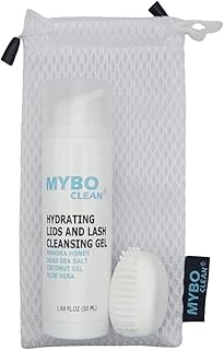 Eyelid Cleansing Brush and Gel Set with Travel Bag