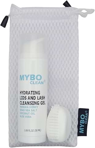Eyelid Cleansing Brush and Gel Set with Travel Bag