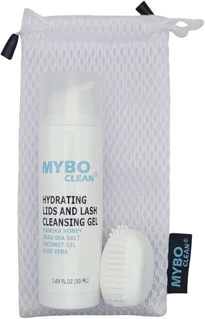 Eyelid Cleansing Brush and Gel Set with Travel Bag