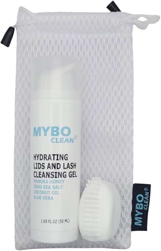 Eyelid Cleansing Brush and Gel Set with Travel Bag