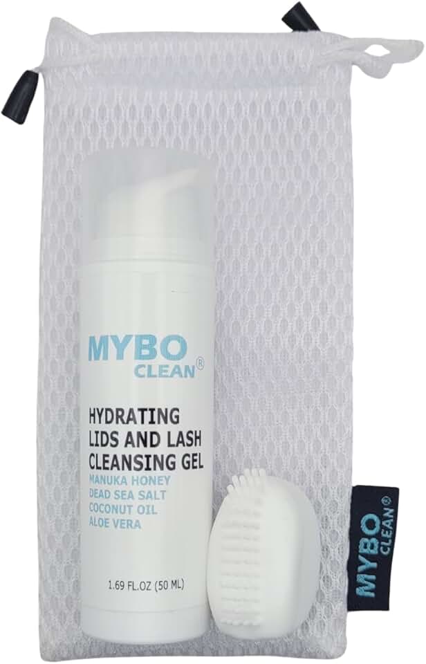 Eyelid Cleansing Brush and Gel Set with Travel Bag