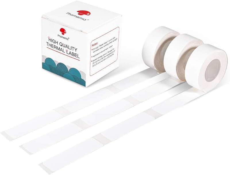 Adhesive Labels for Thermal Label Maker, 1/2" x 2 1/4"