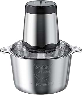 Electric Food Processor and Chopper with Stainless Steel Blades