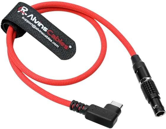 Braided USB-C Power Cable for Camera Equipment, 45cm