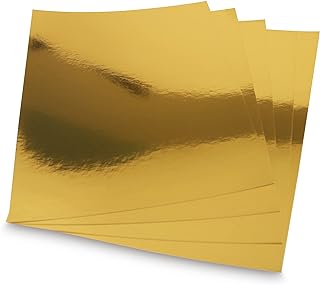 Gold Metallic Paper Sheets, 60 Pack, 8.5" x 11"