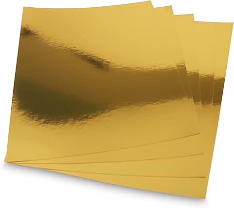 Gold Metallic Paper Sheets, 60 Pack, 8.5" x 11"