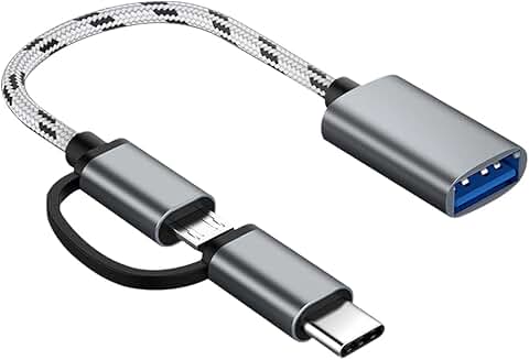 USB C/Micro USB to USB Adapter for Android Devices
