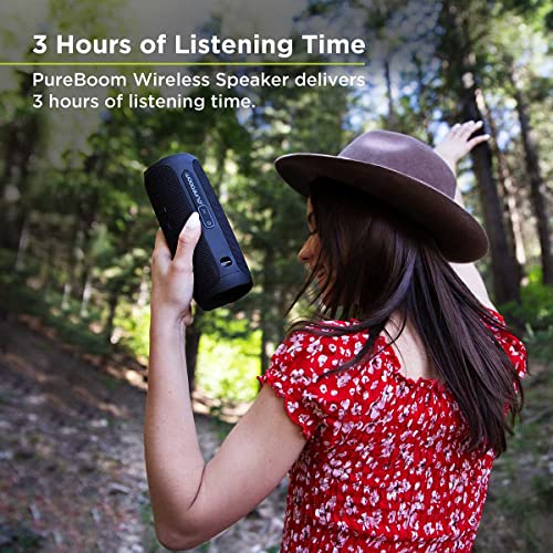 PureBoom Bluetooth Portable Speaker, Built-in mic, HD Stereo Sound Loud Wireless Bluetooth Speaker for iPhone/iPad/Android Phones: Samsung Galaxy/Laptops/Tablets and More Bluetooth Devices