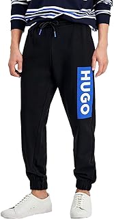 Men's Cotton Sweatpants with Vertical Logo