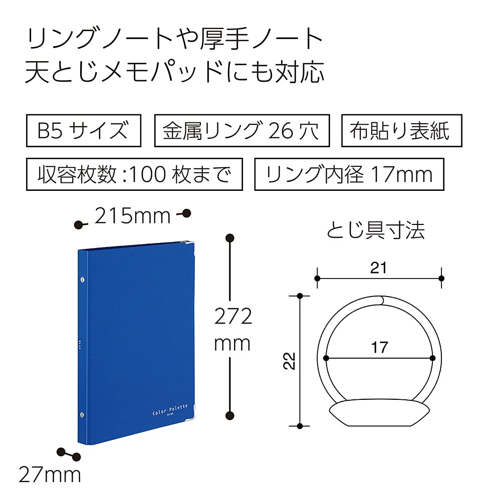 Color Palette Metal Ring Binder with Dividers