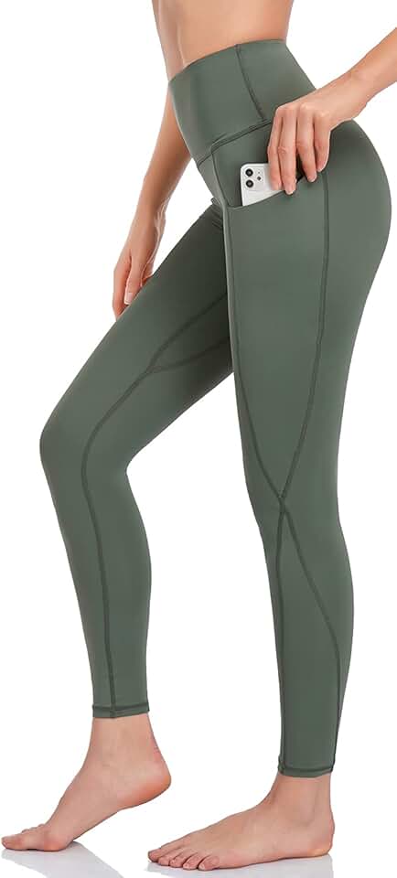 Women's High Waist Soft Tummy Control Yoga Pants with Pockets