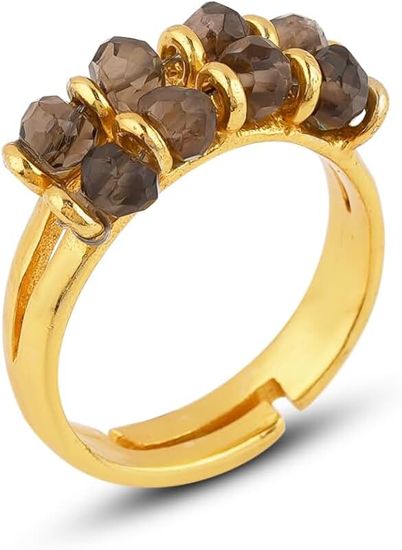 Natural Gemstone Adjustable Wire Wrapped Ring