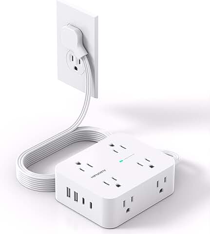 Power Strip with 8 Outlets and 4 USB Ports