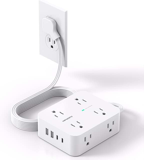 Power Strip with 8 Outlets and 4 USB Ports