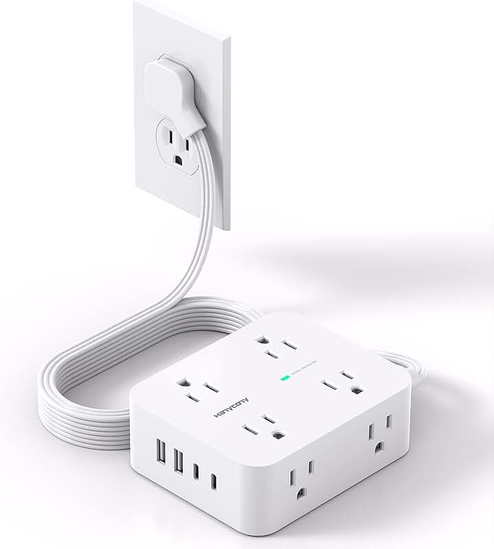 Power Strip with 8 Outlets and 4 USB Ports