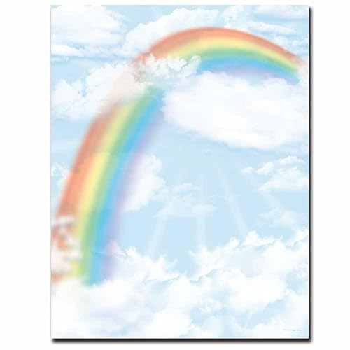 Over the Rainbow Letterhead Printer Paper, 25 Sheets
