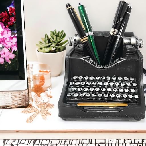 Vintage Typewriter Pencil Holder for Desk