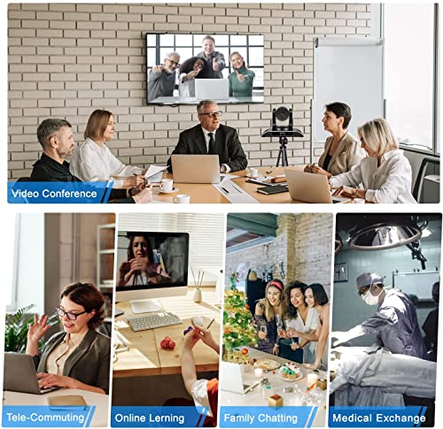 Conference Room Camera with 10X Optical Zoom, Video Conference System USB 1080P PTZ Camera for Meeting Live Streaming Church Services Education Worship, Easy to Use