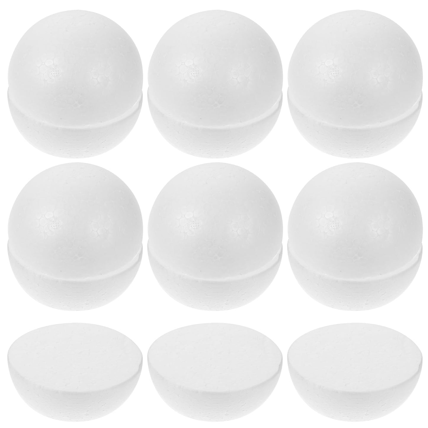 15 pcs White Foam Half Round Balls 9cm