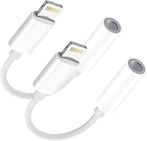 2 Pack Lightning to 3.5mm Headphone Adapters