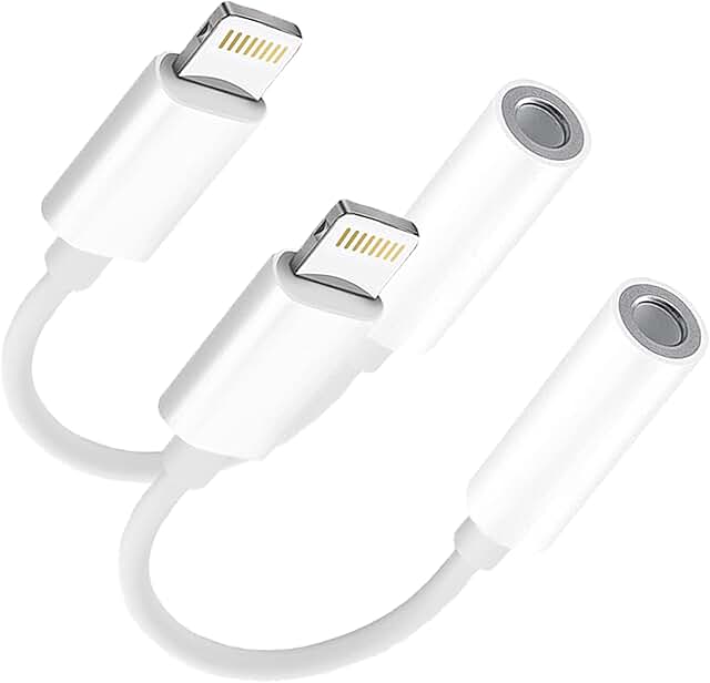 2 Pack Lightning to 3.5mm Headphone Adapters