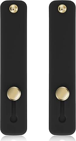 Two Silicone Phone Loop Finger Holders in Black