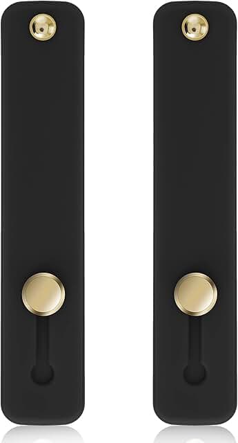 Two Silicone Phone Loop Finger Holders in Black