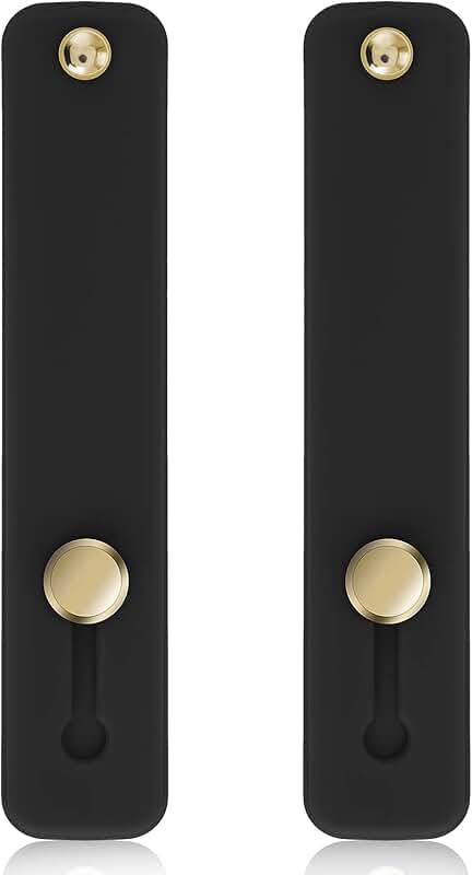Two Silicone Phone Loop Finger Holders in Black