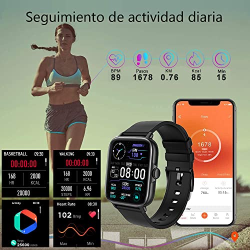 Smart Watch Fitness Tracker (Answer/Make Call) IP68 Waterproof Activity Tracker Watch with Heart Rate Monitor HD Touch Screen Fitness Tracker Watch Sleep Monitor Pedometer Watch for Woman Man