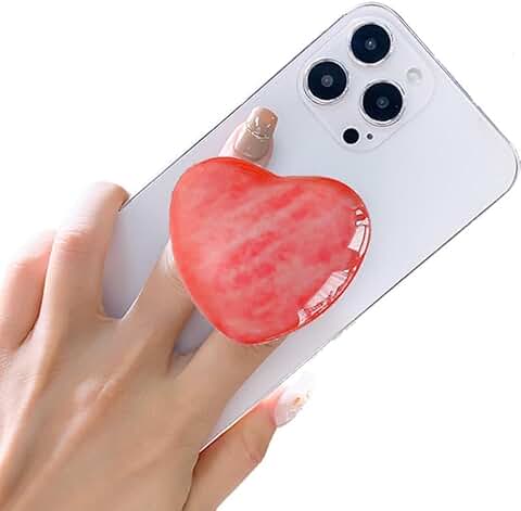 Heart-Shaped Phone Grip with Kickstand