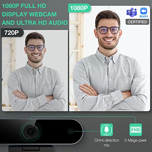 Webcam Web Camera Teams-Zoom  with Microphone UVC20 1080P HD Video and Audio Conferencing System Meeting Skype Business Gaming Recording (UVC20)