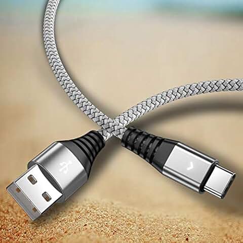 Nylon Braided USB Type C Cable, 3 Feet