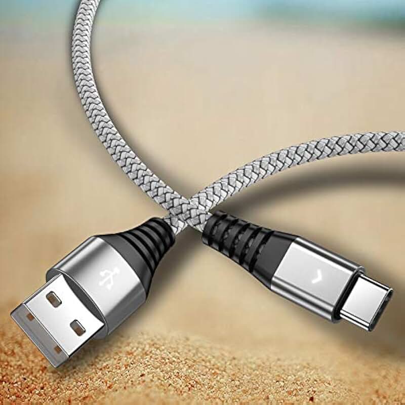 Nylon Braided USB Type C Cable, 3 Feet