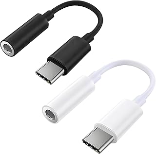 2 Pack USB C to 3.5mm Headphone Adapter with Microphone