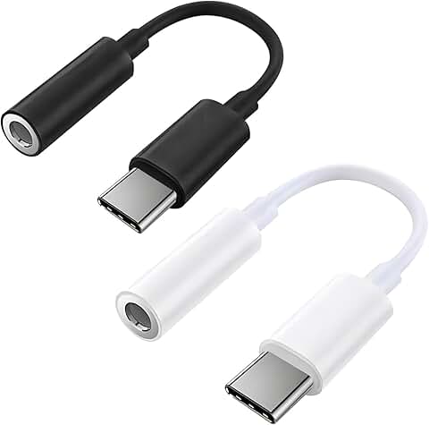 2 Pack USB C to 3.5mm Headphone Adapter with Microphone