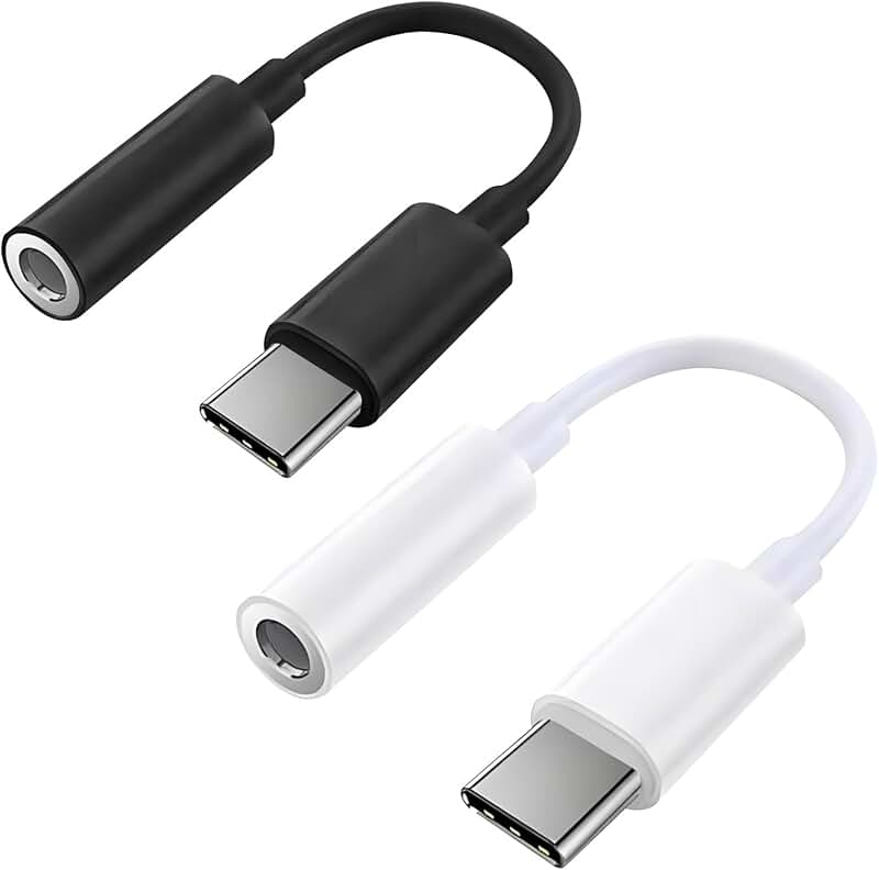 2 Pack USB C to 3.5mm Headphone Adapter with Microphone