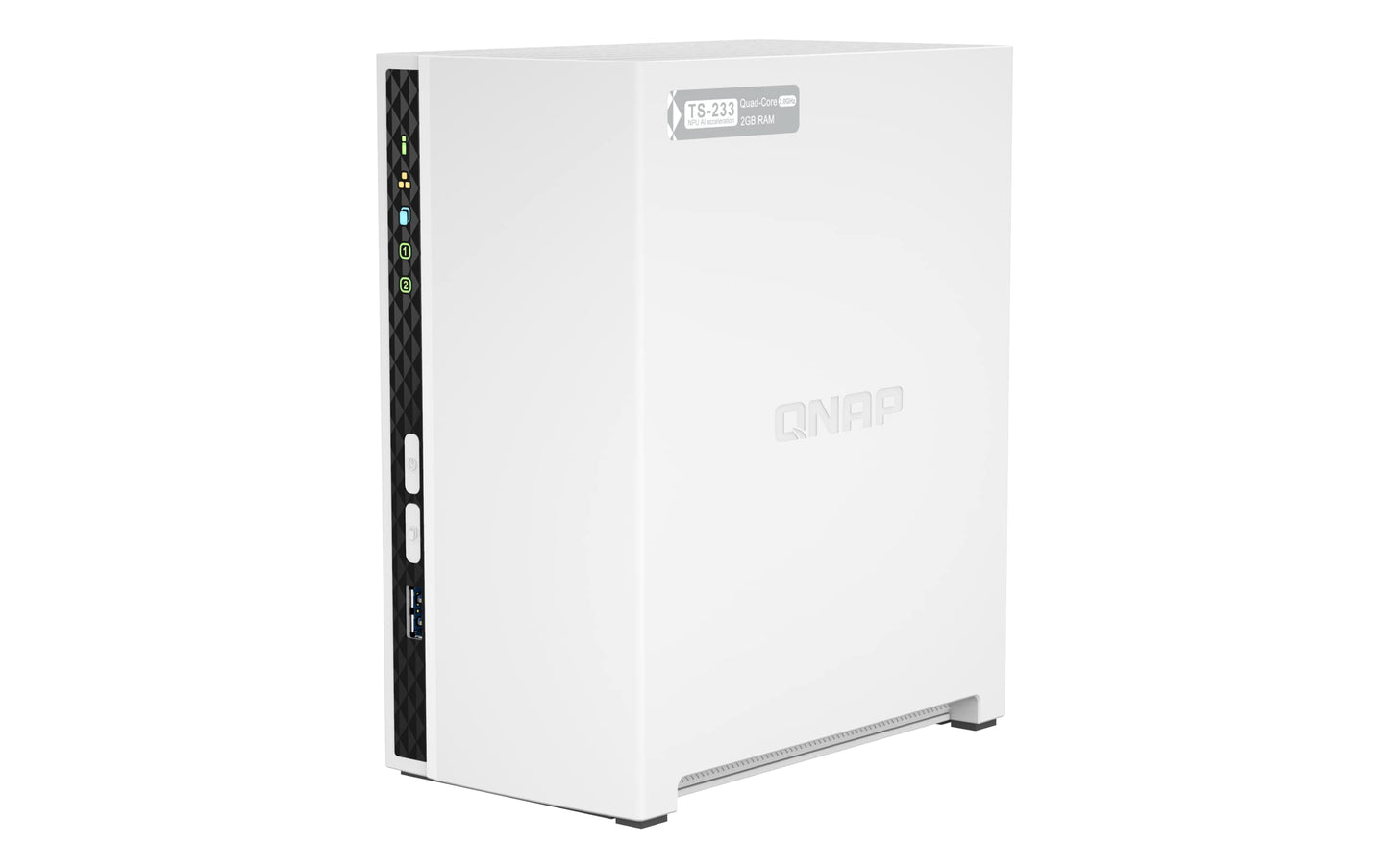 TS-233-US 2 Bay Affordable Desktop NAS with ARM Cortex-A55 Quad-core Processor and 2 GB DDR4 RAM (Diskless)