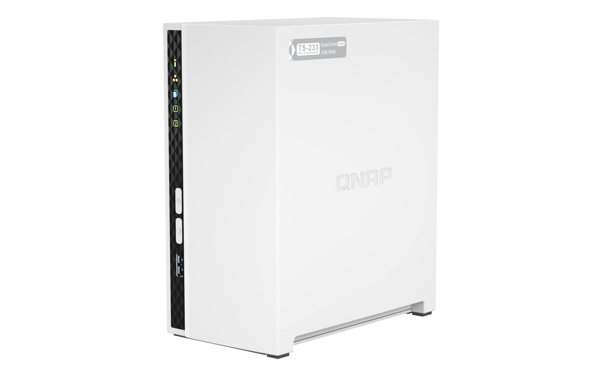 TS-233-US 2 Bay Affordable Desktop NAS with ARM Cortex-A55 Quad-core Processor and 2 GB DDR4 RAM (Diskless)